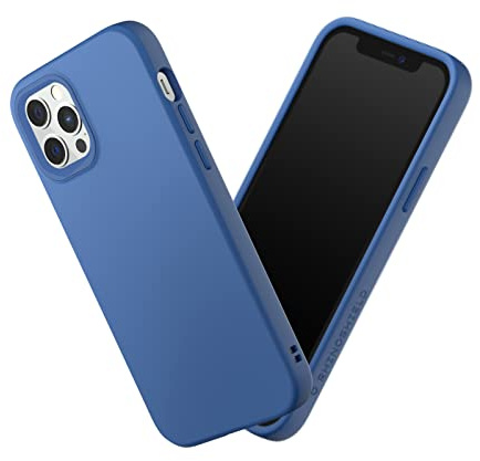 RhinoShield Case kompatibel mit [iPhone 12/12 Pro] | SolidSuit - Stoßdämpfende & schlanke Schutzhülle mit Premium Finish - 3.5 Meter Fallschutz - Austauschbare Kamera-Ringe - Kobaltblau | Fallschutz nach Militärstandard, klassisches Design, schlankes Profil, minimalistischer Stil