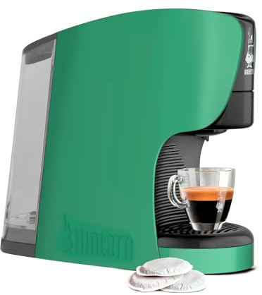Bialetti Dama, Macchina Espresso a Cialde ESE 100% compostabili, Plastica Riciclata, Verde