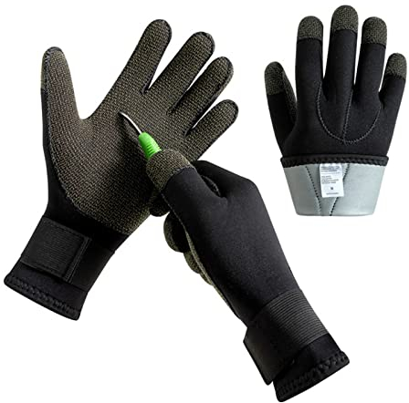 Tauchtank 3 Mm Neopren-Schwimmhandschuhe, Schnorchel- Und Tauchausrüstung, Warm Halten, Kratzfest, Speerfischen, Tauchen, Kajakfahren, Surfen, Jagdhandschuhe Atmen Sie sanfter ( Color : Noir , Size :