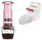 Yeseatis TASTE ONLINE FOOD YESEATIS.COM AeroPress – Neues Spezialpaket mit transparenter rosa Kaffeemaschine (transparentes Rosa) + 350 Mikrofilter