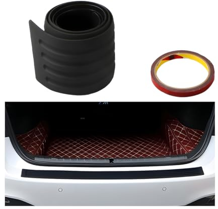 JNNJ Protector De Umbral De Puerta coche, Puerta Estribos Coche, Coche Pegatinas Etiquetas De Protección Para Umbral, PVC Para Placa Umbral Coche Antiarañazos Fuerte Capacidad Adhesiva(Negro 90cm)