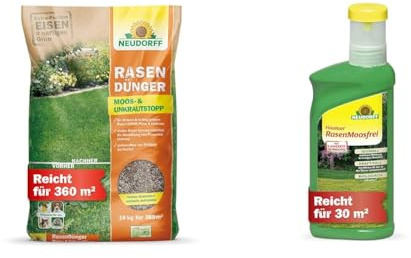 Rasendünger Moos- & UnkrautStopp 18 kg plus Finalsan RasenMoosfrei 500 ml