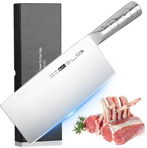 Plys Kochmesser Chinesisches Küchenmesser Edelstahl Hackmesser: Scharf Multifunktionales küchenbeil Fleischmesser Küche Messer