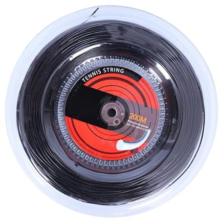 Cuerda elástica para raqueta de tenis de 656 pies, cuerda de 16 g/1,35 mm para deportes al aire libre, mejora la experiencia de golpeo, accesorio de tenis