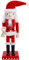 Gatuida 25cm Wooden Santa Nutcracker Soldier Figurine with Bell - Traditional Christmas Table Centerpiece Decor - Nutcracker Santa Figure Ornaments for Christmas Tree and Home