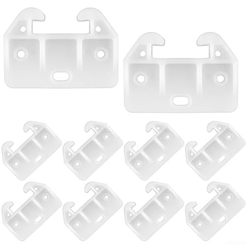 Restaurez vos meubles avec 10 guides de tiroir en plastique blanc, lot de pièces de rechange