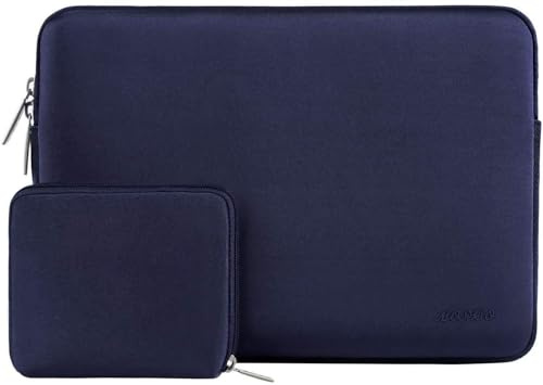 MOSISO Housse Ordinateur Portable 14 Pouces,Compatible avec HP Lenovo Dell ASUS Acer 14 Pouces,HP Stream 14,Dell Latitude 14,Laptop Sleeve Néoprène Sac avec Petite Pochette,Bleu Marin