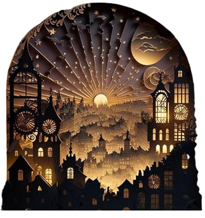 Luz De Rompecabezas De Madera para Adultos - Rompecabezas De Luz De Madera, Lámpara De Rompecabezas De Luz Nocturna - Luz Nocturna De Rompecabezas Recargable por USB - Luz Nocturna De Rompecabezas