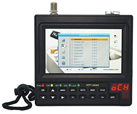 Buscador de satélites DVB-S2 Satfinder Digital Satellite TV Receptor Finder Meter MPEG-4 Modulador Full HD Satellite Finder KPT 269H para Ajustar la Antena parabólica