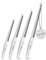 TITANIA® Solinger Saphir - Set di 4 lime per unghie professionali a doppia curva, 12/15/17/20 cm, con manico bianco, si adatta alla forma naturale delle unghie, per manicure e pedicure