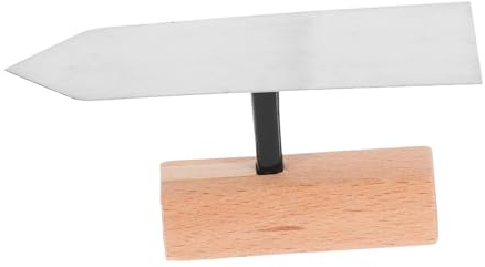 Kleiner Putzkelle aus Edelstahl und Holz für Detailarbeiten | Wanddekoration, Kompakte Ausführung, Präzise Führung bei Engen Stellen