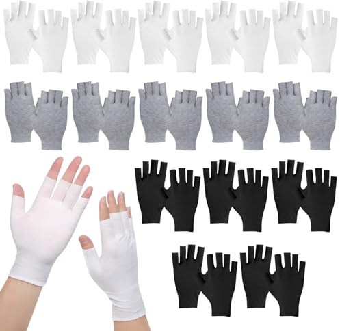 15 Pairs Eczema Gloves, Cotton Gloves for Eczema, Moisturising Gloves for Sleeping Spa Treatment Overnight Hydration for Both Men and Women (White, Black and Gray)