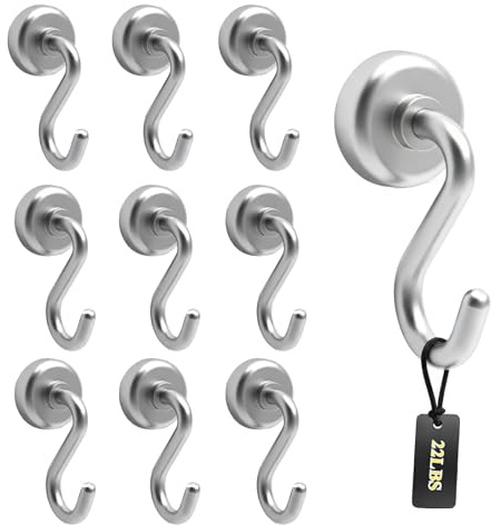 Ant Mag Magnetic Hooks Strong Magnets Hook with Neodymium Rare Earth for Cruise Ship Accessories Hanging Door Holder Keys Home Office Refrigerators BBQ,0.63in