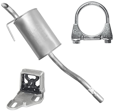 FERROZ Pot d’échappement pour Renault Clio 2 II B 1998-2013 | Pot d’échappement arrière, Moteurs : 1.2i -1.4i -1.6i | Hayon
