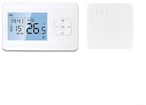 UrbanHui Termostato inalámbrico programable para calefacción del hogar, temporizador semanal controlado por aplicación, bloqueo infantil, funciona con Tuya