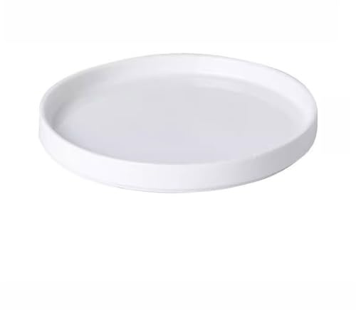 FZL02068LM Soucoupe Bac d'égouttage for Plantes de Jardin, Soucoupe Ronde for Pot Fleurs, for Salon, Balcon, terrasse Coupelle Pot de Fleur(Blanc,Grand)