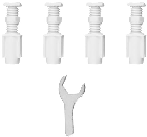 Wellrun 4 Pack No Drill Venetian Blinds for Windows,White Twist-Lock Brackets with Wrench,No Screw Easy Install Blind Holders for Dorms,Offices,Apartments
