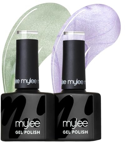 Mylee Gel-Nagellack 2x8ml [Crème de Mint & Violet] Maniküre, Pediküre | UV/LED, Lang anhaltend, für professionellen Gebrauch im Salon sowie zu Hause [Frühling/Sommer 2026]