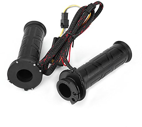 Keenso 22 mm (7/8 pulg) de empuñaduras calefactadas para Motocicleta,Nueva versión de Manillar eléctrico para Motocicleta calentado,agarraderas más Calientes para Motocicleta/Bicicleta/ATV