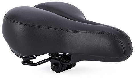 Sport Tent Fahrradsattel Groß Sattel Hohl Fahrradsitz gepolstert Schaum Cityradsättel Stoßdämpfend Tourensattel Komfort für MTB Trekking Damen Herren Schwarz