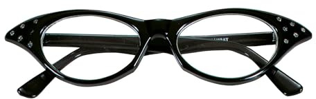 W WIDMANN MILANO Party Fashion - 50er Jahre Brille | Rock'n'Roll, Twist, Strasssteine, Accessoires, Kostümzubehör für Karneval und Mottoparty