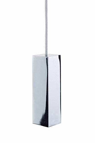 Taps2Traps Designer Chrome Square Bathroom Light Switch Pull Cord