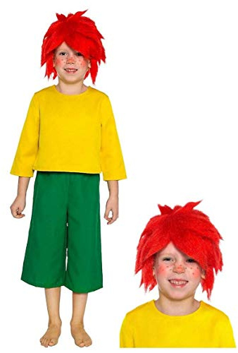 Maskworld Pumuckl Kostüm für Kinder - original lizenziert TV Serie - zweiteilig oder dreiteilig oder Perücke - Karneval & Motto-Party