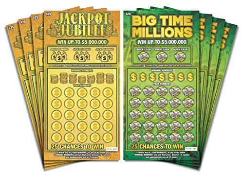 Larkmo Prank Gag Lottery Tickets - 8 Total Tickets, 4 of Each Winning Ticket Design, These Scratch Off Cards Look Super Real Like A Real Scratcher Joke Lotto Ticket, Win 10,000 or $50,000