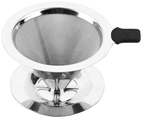 Kaffeefilter aus Edelstahl, Haofy Wiederverwendbare Kaffeetropfer Papierloser Kaffee übergießen Tropfer zur Herstellung von manuellem Kaffee, 1-2 Tasse