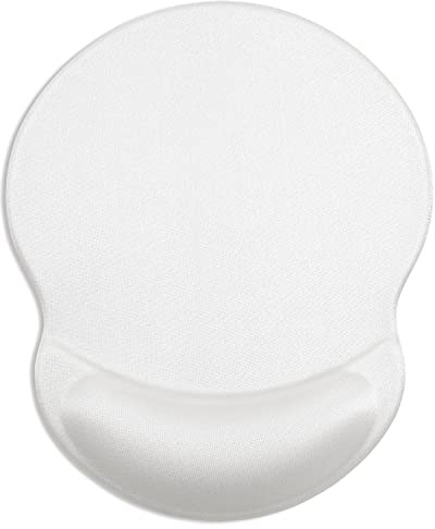 ITNRSIIET Ergonomisches Mauspad mit Gel-Handgelenkstütze, kleine Handgelenkauflage, Glatte Oberfläche, rutschfeste PU-Basis, Bequeme Bürobedarf, Schmerzlinderung, 22,1 x 18,3 cm, Weiß