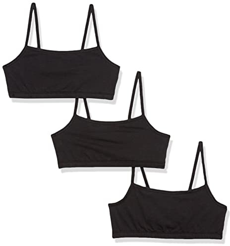 Hanes Cropped Bralette, Breathable Pullover Bra, Crop Top, Solid Or Assorted, 3-Pack Reggiseno Donna (Pacco da 3)