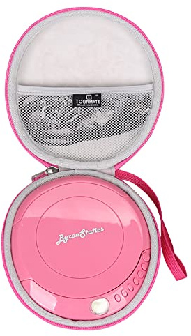 CD-Player-Hülle, kompatibel mit ByronStatics PCD220B/GPX PCB319B/PC332B Produkte, tragbarer CD-Player, Reise-Tragetasche für Arafuna/Megatek/Deluxe-Produkte (Rosa, nur Hülle)