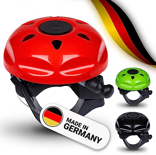TRAILWOLF Fahrradklingel laut - Fahrradklingel Mountainbike, Rennrad Klingel, MTB Klingel - Fahrradglocke, Bike Bell - Made in Germany (22,2 mm/Sport/Rot)