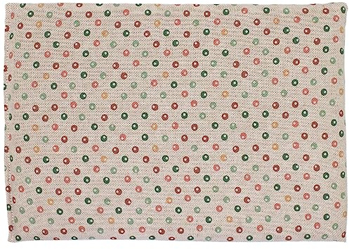 Coussin aux graines de groseilles - 30x20cm - pois multicolores coton bio - Coussin thermique - Coussin chauffant
