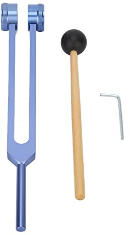 128-Hz-Stimmgabel-Set, Lackierprozess, Aluminiumlegierung, Inbusschlüssel und Kleiner Hammer Im Lieferumfang Enthalten (BLUE)