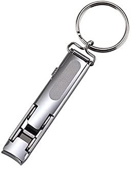 OURVER Cortauñas, 2 unids Plegable 0.5 cm Ultra-Delgado de Acero Inoxidable de Acero Inoxidable Cortador Cortador de Tijera Tijera manicura Herramienta pedicura de pie de pie podador de uñas