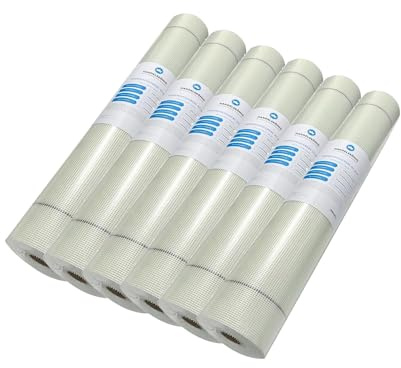 6x Handelskönig Armierungsgewebe 165 g/m², 300 m² Glasfasergewebe, Putz | 6 Rollen je 100 cm x 50 m, Maschenweite 4x4 mm, alkalibeständig & schiebefest, reißfest, für Innen & Außen, WDVS & VWS