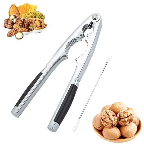 Ajuanbazha Cascanueces de Acero Inoxidable, Multifuncional Cascanueces para Nueces, Avellanas, Almendras, Nueces de Brasil u Otros Frutos Secos
