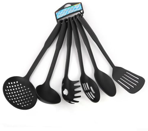 Set di 6 utensili da cucina in nylon antiruggine per utensili da cucina, antiaderenti