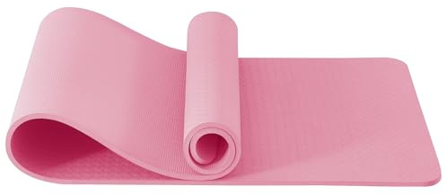 Good Nite Esterilla de yoga para gimnasia, pilates y ejercicio, antideslizante, gruesa, 10 mm, con correa de transporte, TPE, 183 x 61 x1 cm