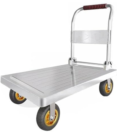 Carrello con Piattaforma Pieghevole per Carichi Pesanti con Ruote E Maniglia Carrello per Trasporto Pieghevole Carrello per Sacco per Un Facile Trasporto E Sollevamento Pesante(Size:110x65cm)
