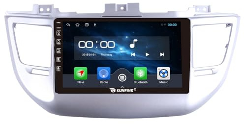 Car CarPlay Android Auto Navigazione Stereo GPS Radiocamera retromarcia Display 9 IPS Schermo tattile Headunit Tablet Pad Lettore multimediale Per Hyundai Tucson 2015-2018 LHD, 4 Core 2G+64G