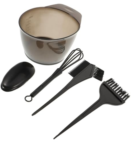 VICASKY Haarfärbeset 6 Stück mit Haarfärbekamm Pinsel Mischschale Ohrenschützer Flexibel für Professionelles und Heim Haarfärben
