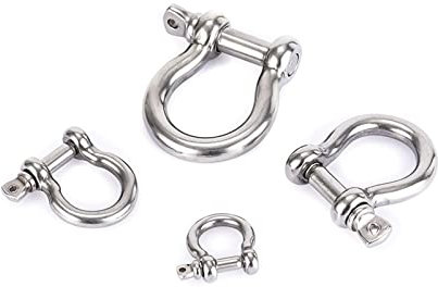 7LiuYueFei6 Manille en Acier Inoxydable, Petite Manille, 1 pièce, Boucle en Acier de Type D/Manille Lyre M4 M5 M6 M8 M10 M12 M14, Mousqueton à Crochet de Levage (Manille Lyre, M8) (Manille Lyre M8)