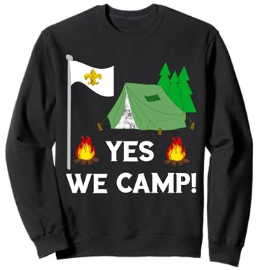 Yes We Camp Tenda da campeggio Scout Giglio Scout Scout Camper Felpa