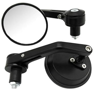 Wenqu Rétroviseurs Latéraux De Moto À Bout Rond Guidon De 7/8 Pouces Rétroviseur