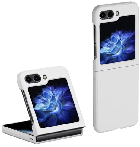 Topme Coque de téléphone Hard Skin pour Samsung Galaxy Z Flip7 FE/Z Flip6 6.7, Manchon de Protection Antichoc en Polycarbonate - Blanc