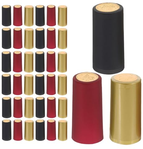 Alipis Lot de 180 Capsules Thermorétractables en PVC pour Bouteilles De Vin