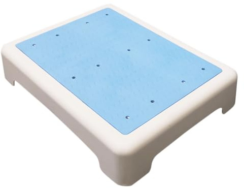Garneck Sgabello a Gradino Corto Antiscivolo per Doccia e Vasca da Bagno Supporto Stabile in Materiale Facile da Pulire Adatto ad Anziani e per Sicurezza in Bagno