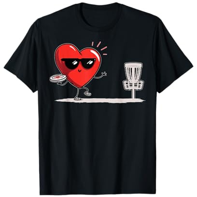 Discgolf - Occhiali da Sole a Forma di Cuore, per Golfisti, San Valentino Maglietta